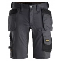 Spodnie Krótkie Stretch AllroundWork 6141 Snickers Stalowe