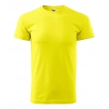 Koszulka męska cytrynowa melanż, T-shirt męski, MALFINI BASIC