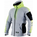 Szara bluza z kapturem z elementami odblaskowymi Mechanick Stalco Powermax