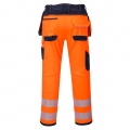 Portwest T501 - Spodnie ostrzegawcze PW3 z kaburami Pomarańczowy/Granat