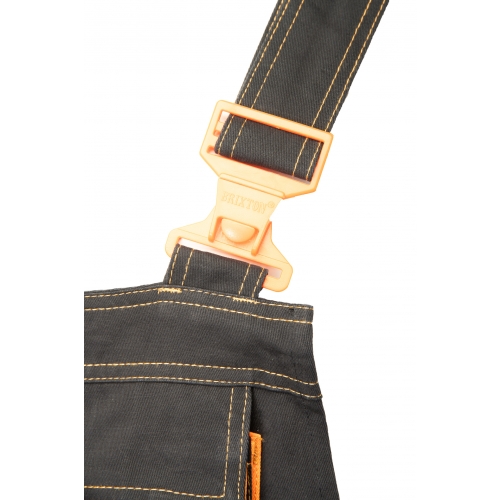 BRIXTON SPARK - SPODNIE OGRODNICZKI ROBOCZE - 100 % BAWEŁNA CIEMNA STAL