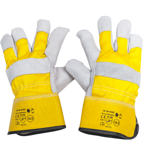 Rękawice Ochronne z Dwoiny Bydlęcej z Podszewką Bawełnianą