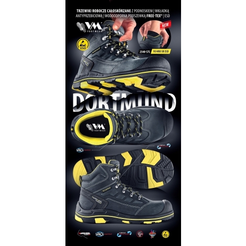 Wodoodporne Buty Ochronne VM DORTMUND S7 MICHELIN - Technologia HRO ESD dla Profesjonalistów