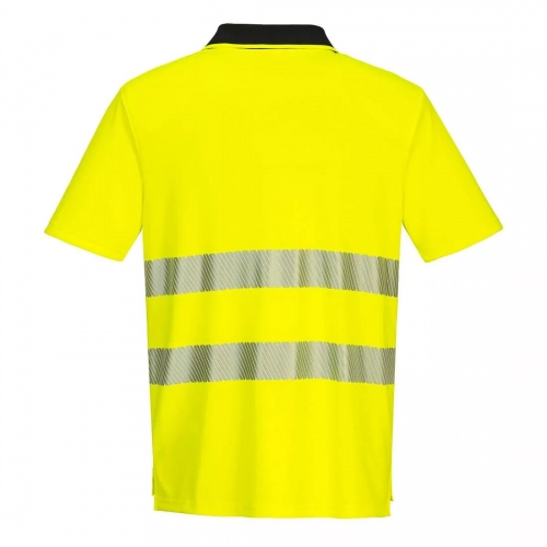 Koszulka T-shirt ostrzegawcza polo DX412 Portwest Zółta