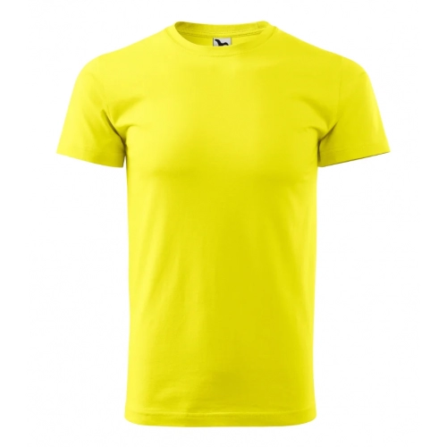 Koszulka męska cytrynowa melanż, T-shirt męski, MALFINI BASIC