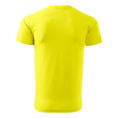Koszulka męska cytrynowa melanż, T-shirt męski, MALFINI BASIC