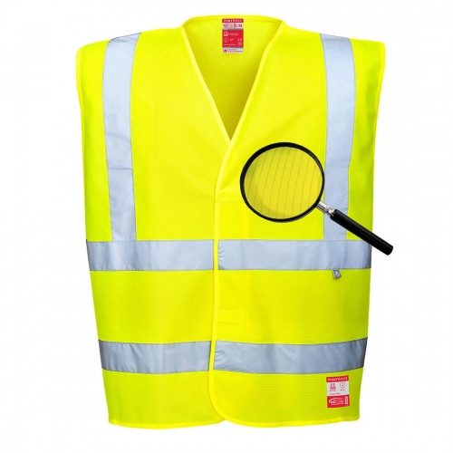 PORTWEST FR71 KAMIZELKA OSTRZEGAWCZA, ANTYSTATYCZNA, TRUDNOPALNA - S-5XL