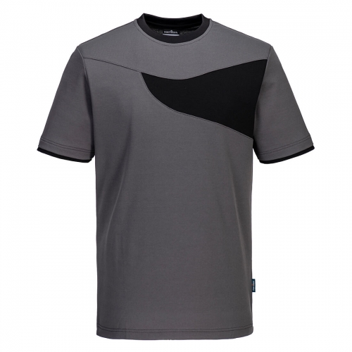 T-Shirt Portwest PW211 tkanina z blokiem UV, niemagnetyczna Szaro-Czarny