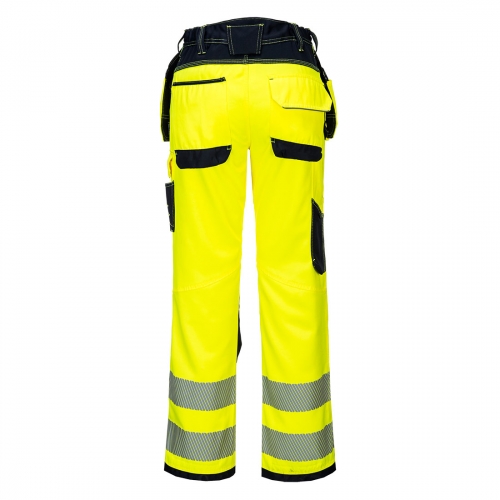 Portwest T501 - Spodnie ostrzegawcze PW3 z kaburami Zółto/Czarne