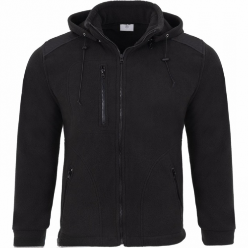 Super Polar Bluza Męska 340 Premium - Gruba i Wzmacniana - Kolor Czarny