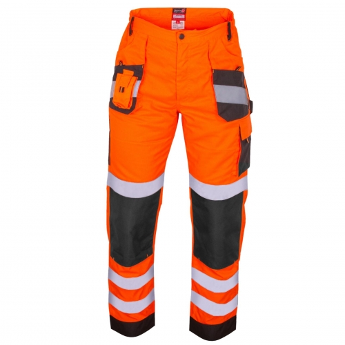 GALMAG-WH220 Spodnie robocze o wysokiej widzialności, 6 kieszeni, 10% bawełny, 90% poliestru, gramatura 220g/m²