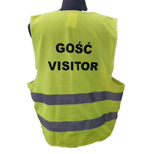 Kamizelka odblaskowa z napisem GOŚĆ VISITOR