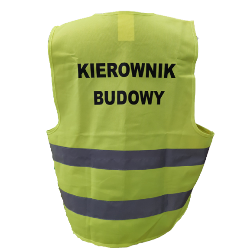 Kamizelka odblaskowa z napisem KIEROWNIK BUDOWY