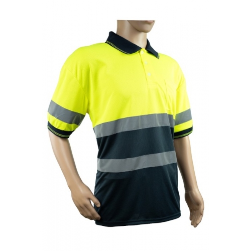 Koszulka polo odblask OBERON LB-TS12 HV Yellow  4WRK