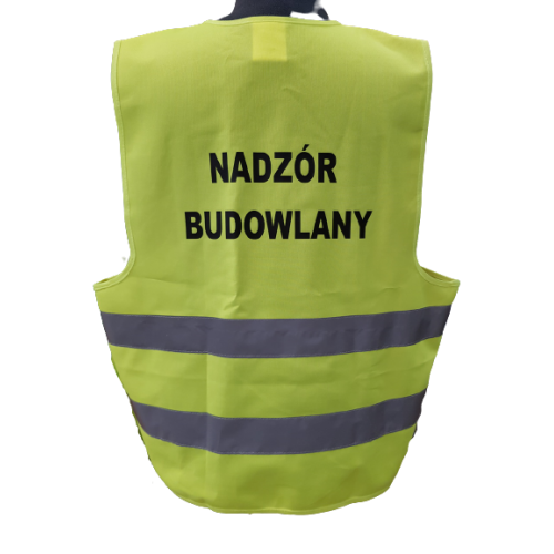 Kamizelka odblaskowa z napisem NADZÓR BUDOWLANY