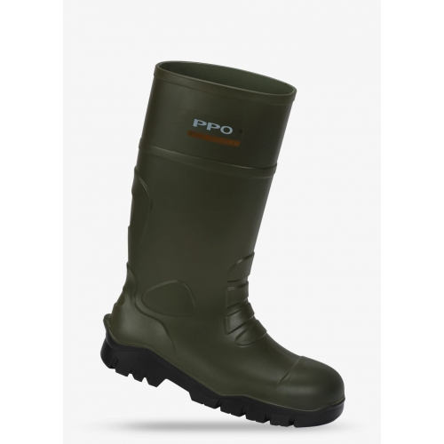 BUTY CAŁOTWORZYWOWE BEZPIECZNE Z METALOWYM PODNOSKIEM I WKŁADKĄ ANTYPRZEBICIOWĄ PPO 2052 - S5, CI, SRC