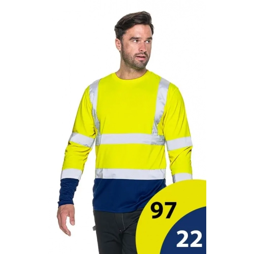 Koszulka odblaskowa żółta z długim rękawem HI-VIS MARK 77260