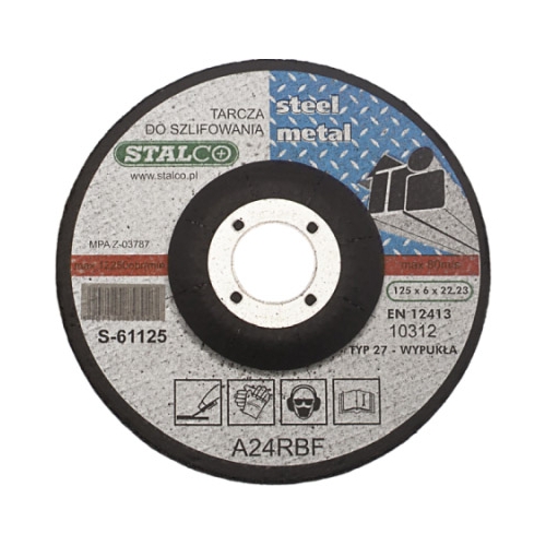 TARCZA DO SZLIFOWANIA METALU 115 MM X6,0 STALCO PREMIUM S-61115