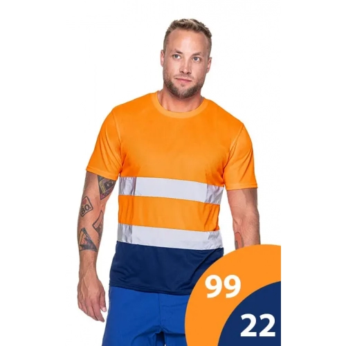 Koszulka odblaskowa pomarańczowa 100% poliester HI-VIS MARK 77250