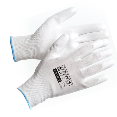 RĘKAWICE OCHRONNE POWLEKANE PU X-TOUCH WHITE